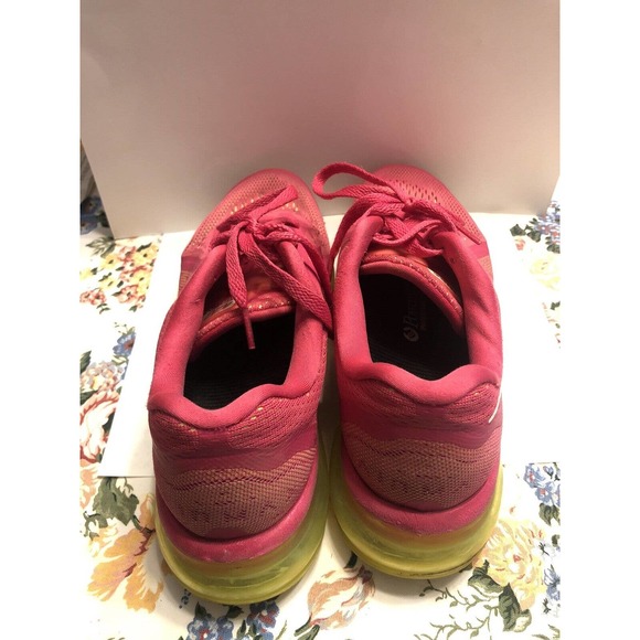 Nike Air Max Pink Yellow Running US Shoes 2014 Size 9. - With Orthotic Inserts - Picture 5 of 8